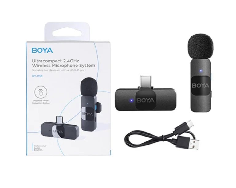 boya by v10 wireless microphones system for type c 881527