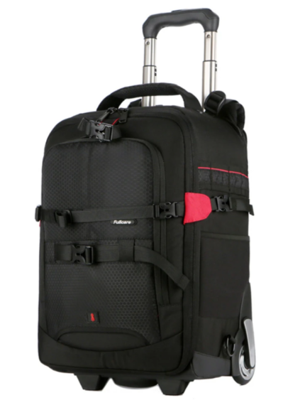 Yaxiumei Large DSLR Camera Trolley Bag with Wheels - Perfect for Travel