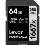 Lexar Professional UHS-II 1667x 128GB SDXC Memory Card for 4K Video