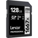 Lexar Professional UHS-II 1667x 128GB SDXC Memory Card for 4K Video