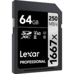 Lexar Professional UHS-II 1667x 128GB SDXC Memory Card for 4K Video