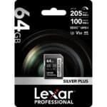 Lexar SD Silver Plus UHS-1 64GB V30 Memory Card