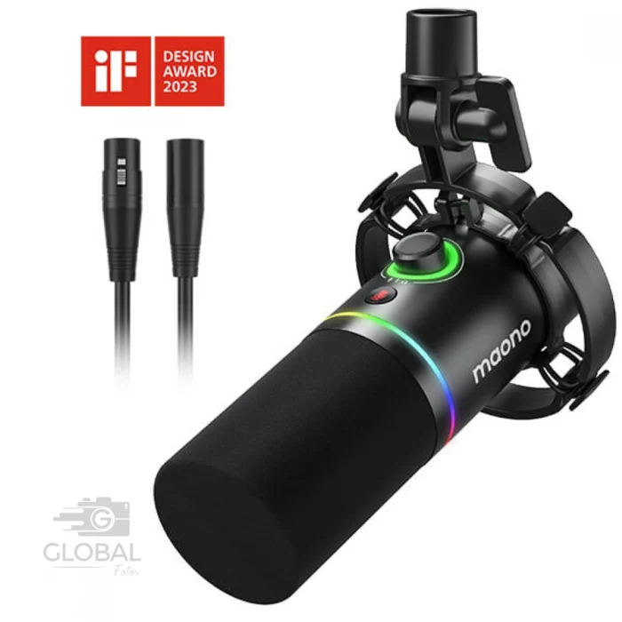 MAONO PD200X USB/XLR Podcast Microphone with Dynamic Capsule and RGB Lighting, Streaming, and Voiceovers