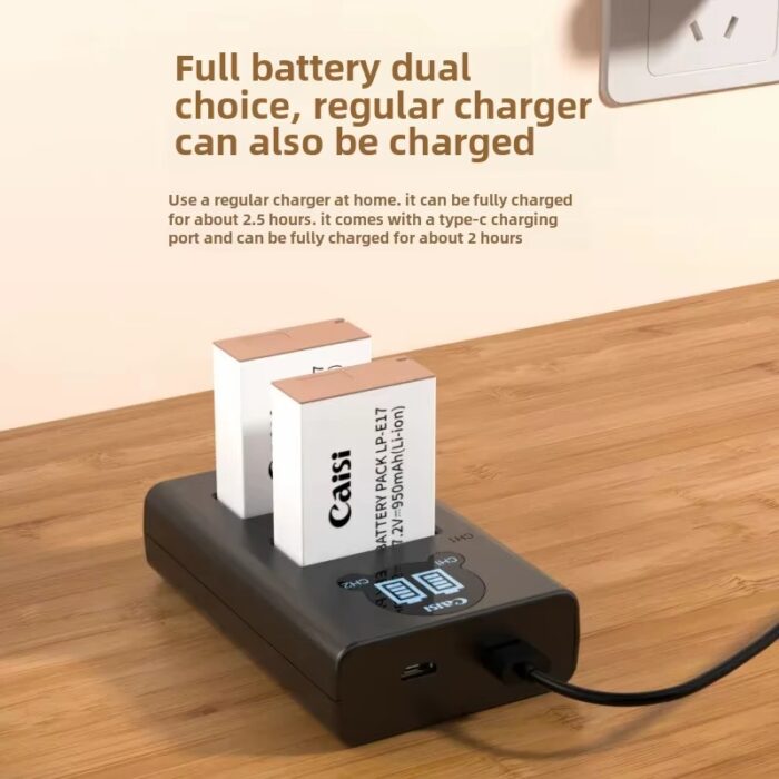 Caisi A Battery Canon LP E17 with C type Charging Port 950mah 3