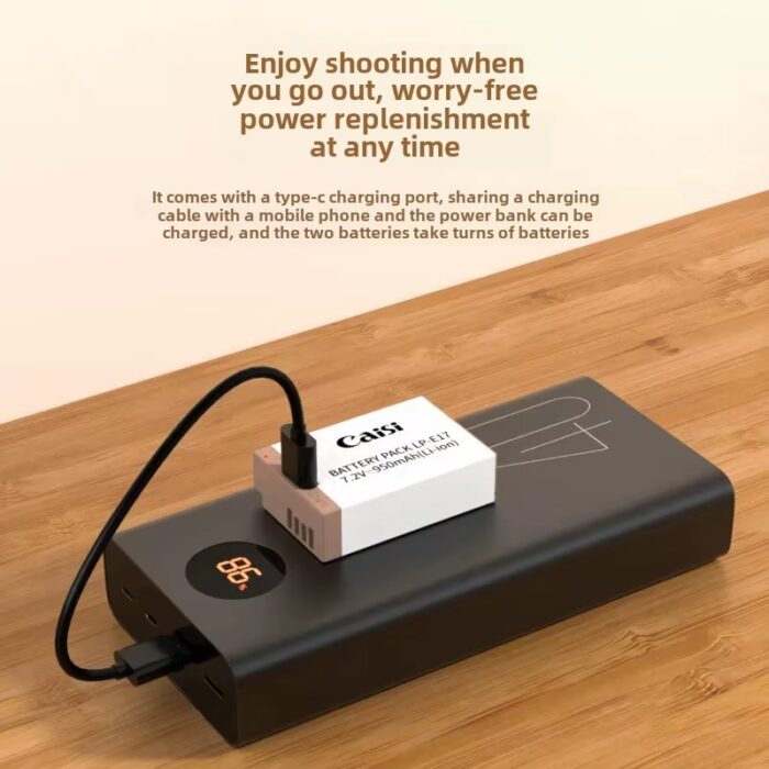 Caisi A Battery Canon LP E17 with C type Charging Port 950mah 4