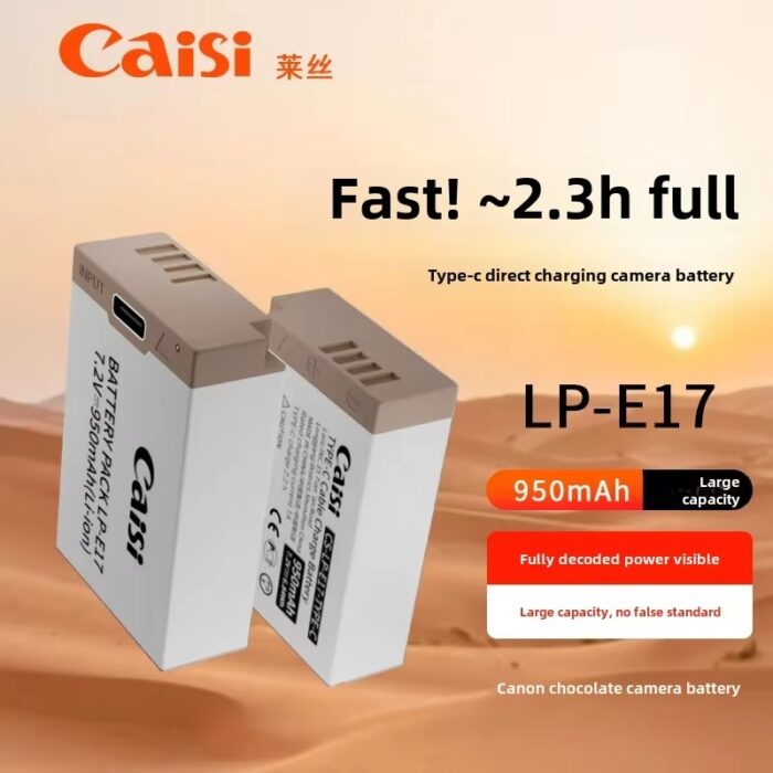 Caisi A Battery Canon LP E17 with C type Charging Port 950mah 5