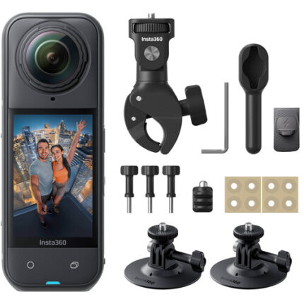 Insta360 X5 360 Action Camera Motorcycle Bundle