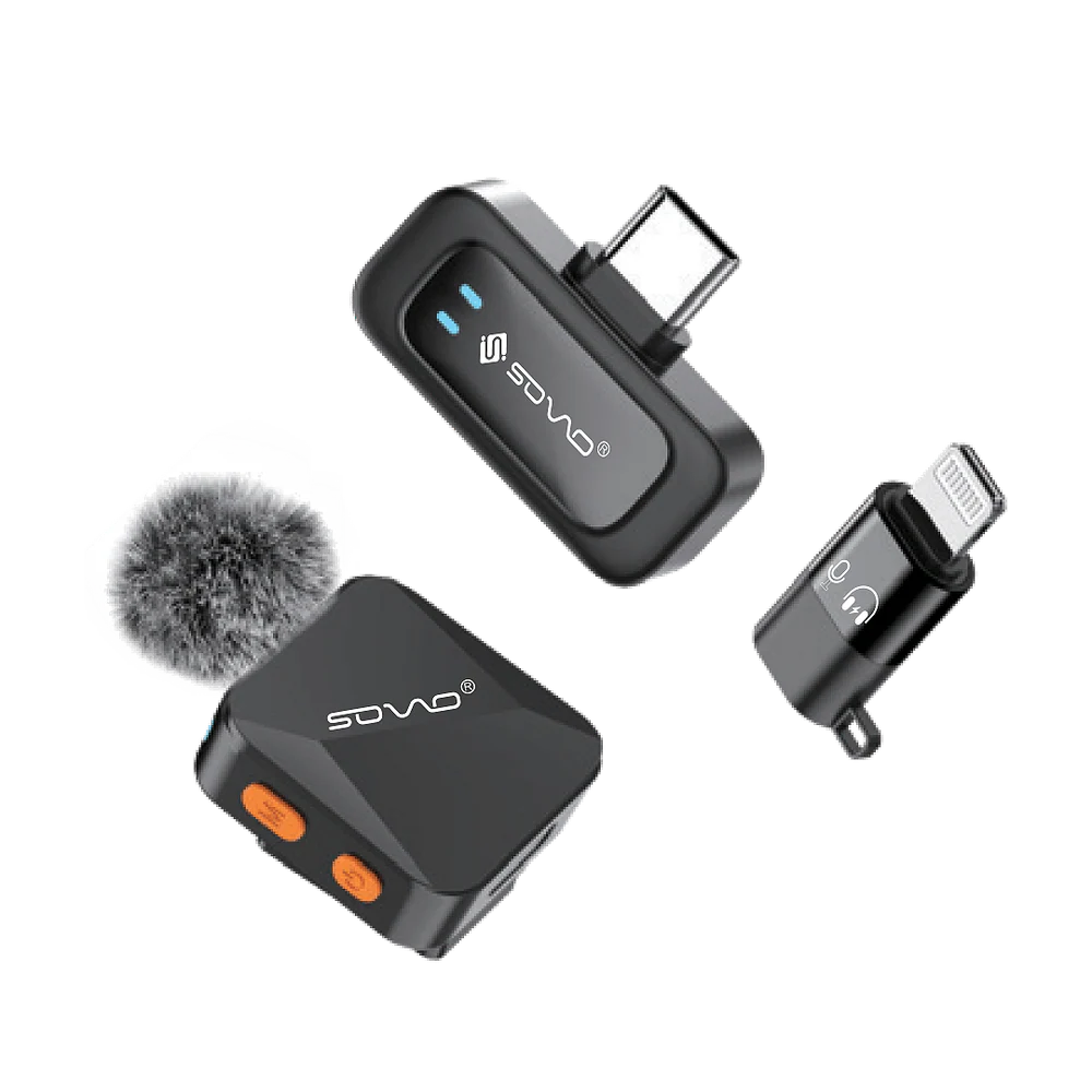 SWM-555_PNG-02_1 SOVO SWM-555 VOLO Wireless Lavalier Microphone — Studio-Quality Sound, Instantly Wireless! - Image 1